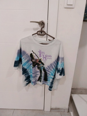 Jimi Hendrix Goodie Two Sleeves Womens Crop Tee like new, cotton, size M-L
