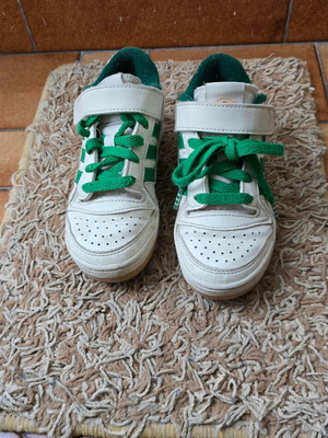 Adidas Forum kids sneakers used with scratches
