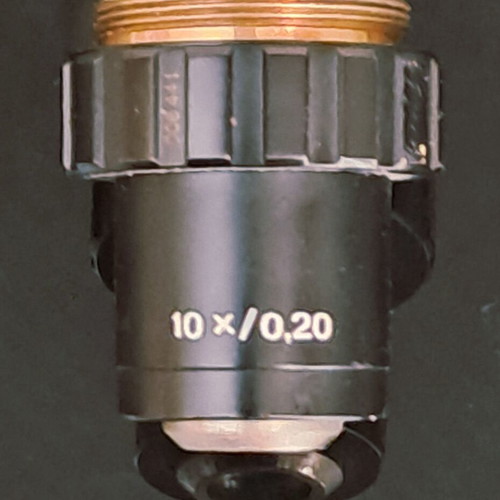 Carl Zeiss Jena Planachromat 10x/0.20 microscope objective lens