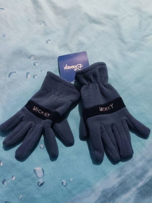 Disney children's gloves No 8-10, fleece, blue, new