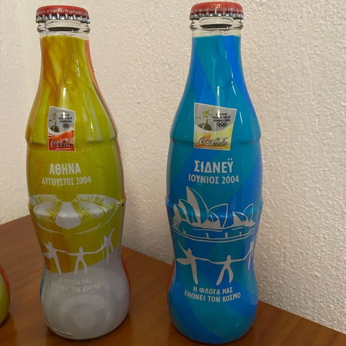 Collectible Coca Cola Olympic Games set of 5 bottles new