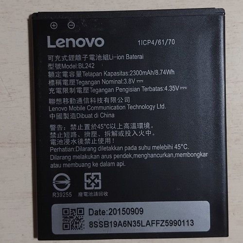 Lenovo BL242 battery used