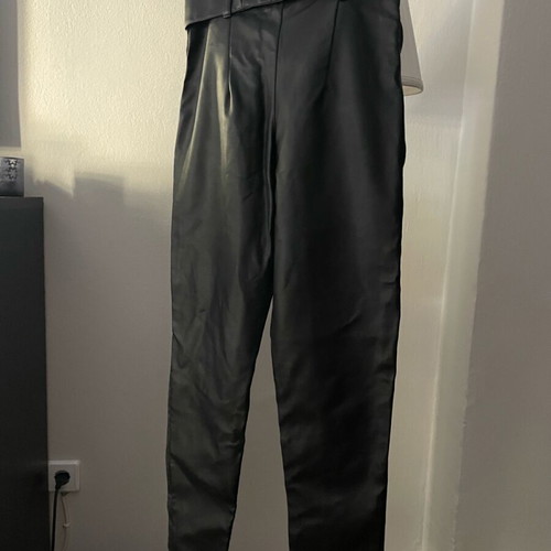 Leather pants new, black, high waist, size L/40/12