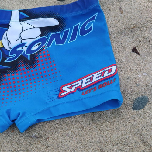 Sonic boys' boxer swimsuit like new, colorful, age 6