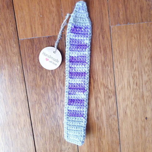 Pencil bookmark purple ombre crocheted handmade, new