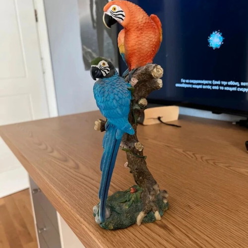 Parrot figurine, 25 cm, resin