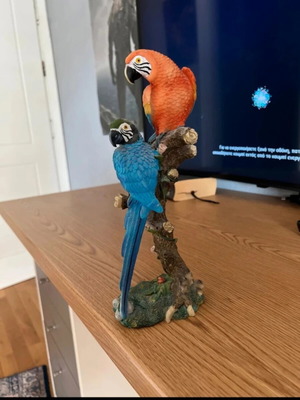 Parrot figurine, 25 cm, resin