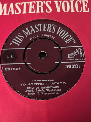 Manolis Aggelopoulos To Koritsi P' Agapo vinyl record used, laiko