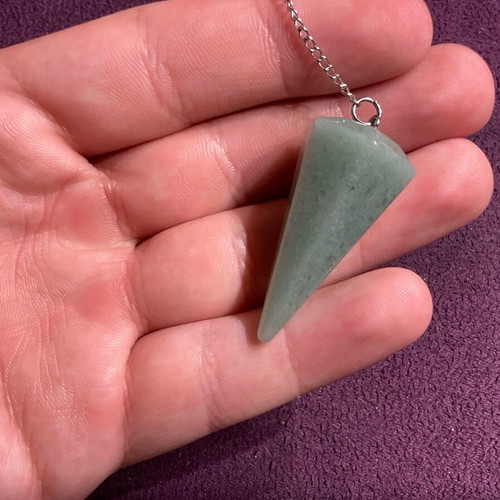 Pendulum made of authentic Aventurine stone