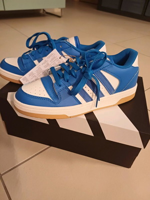 Adidas Break Start J authentic unisex shoes new, size 38, white and blue