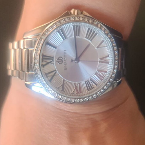 Bigotti quartz watch like new unisex stainless steel bracelet