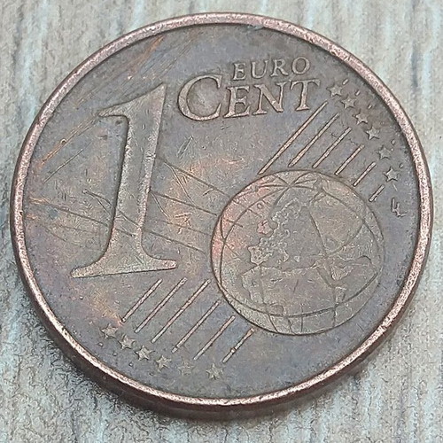 German 1 Euro Cent Coin used, 2002, Berlin Mint