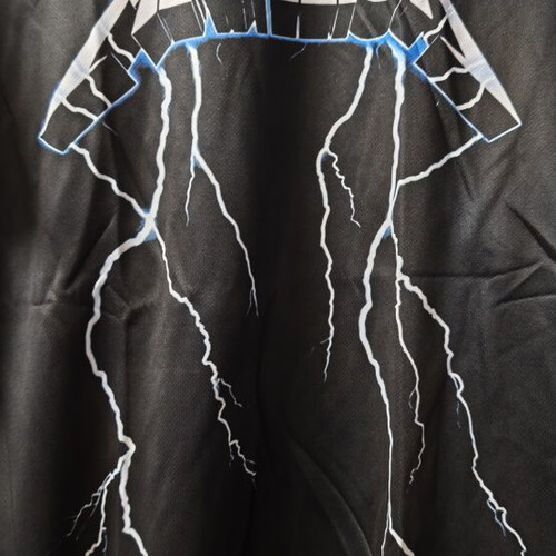 Metallica football t-shirt large new, black polyester