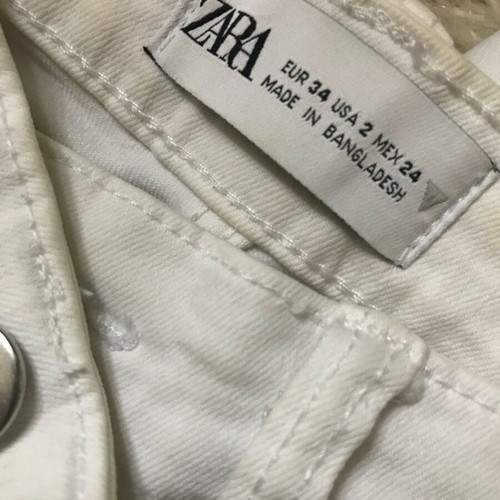 Zara white denim pants size 34 like new