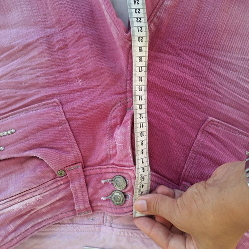 Fracomina pink capri jeans vintage pants used, size 46