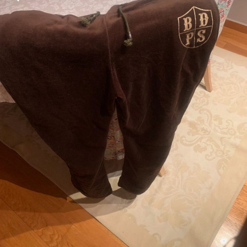 Lady Kama brown velour tracksuit set like new with golden details