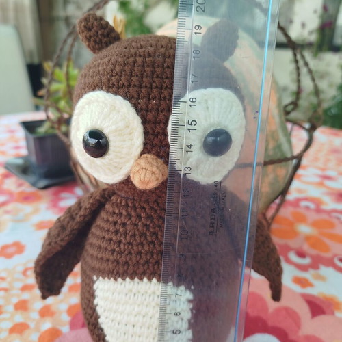 Handmade knitted owl new, acrylic wool