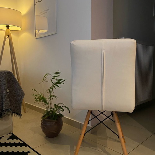White leather chairs new, pack of four