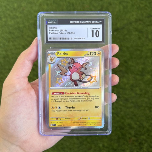 Raichu Paldean Fates #132 Pokémon card CGC 10
