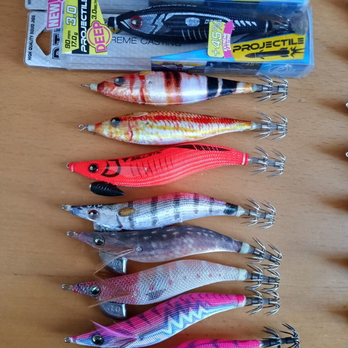 DTD, Yamashita, Tsuriken, Daiwa squid jigs set