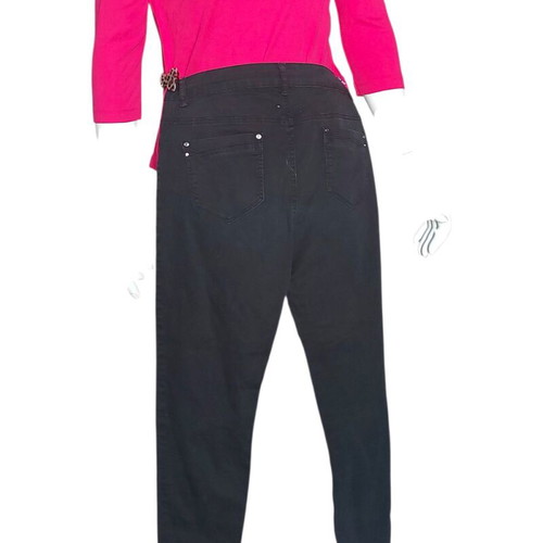 Miss Good black ripped jeans size 48 like new