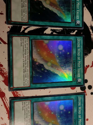 Divine Wind of Mist Valley playset 3 cards Yu-Gi-Oh super rare