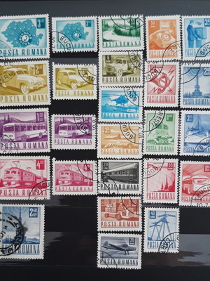 Συλλογή γραμματοσήμων Ρουμανίας 1967, μεταφορές και επικοινωνίες, καινούργια, 25 τεμάχια