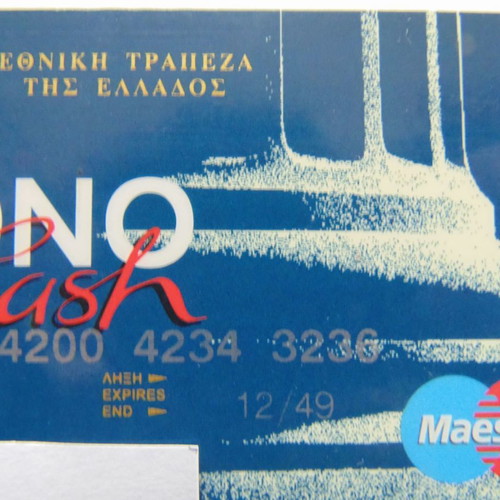Collectible bank card used, expiry 12/49