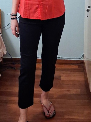 Lacoste black pants with elastic waist like new, size S