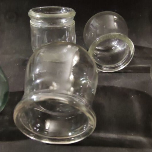 Glass cupping set of 5 different sizes like new