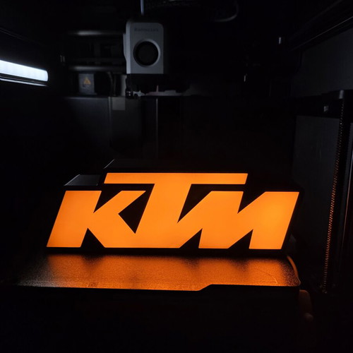 3D Printed KTM Lamp like new with LED and USB power