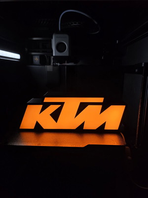 3D Printed KTM Lamp like new with LED and USB power
