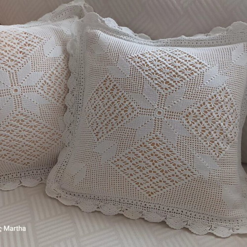 Decorative crochet pillowcases, set of 2, 45x45 cm