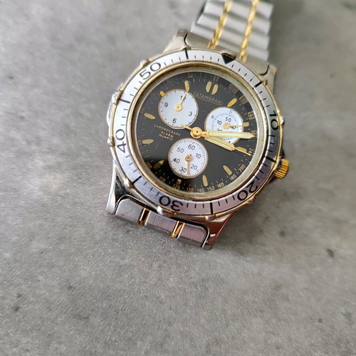 Catamaran chronograph like new, vintage 90s, black and silver