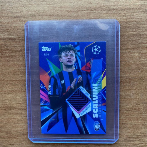 Scalvini Jersey Relic Player Worn Card like new /200 Topps Champions League
