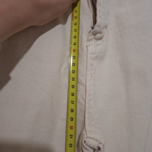 Only high-waisted beige elastic jeans like new, size S
