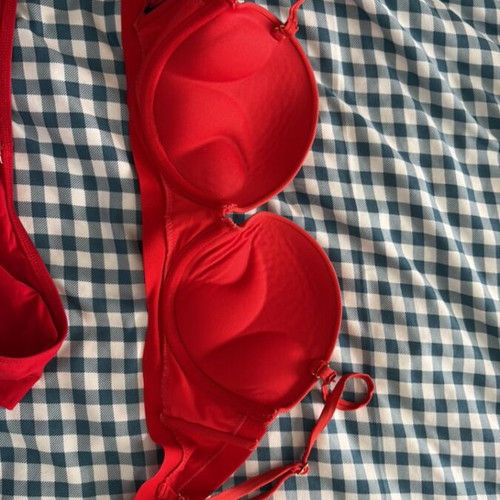 Sugarfree Bikini Push Up Top and Brazilian Bottom Like New, Red