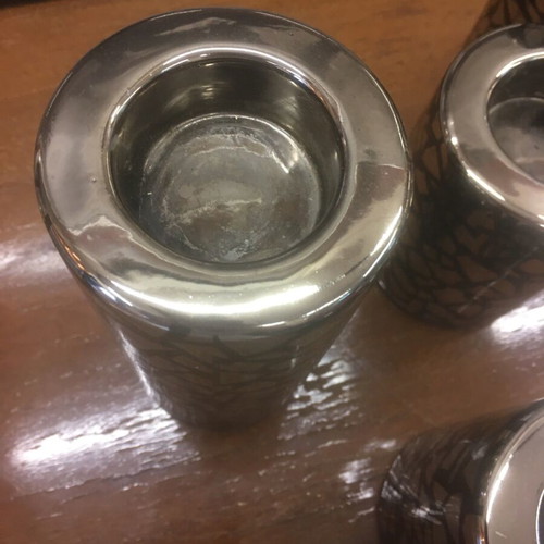 Reso candle holders like new, set of three sizes