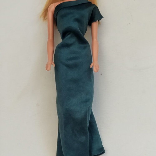 Vintage Barbie doll Mattel 1966 with handmade green maxi dress