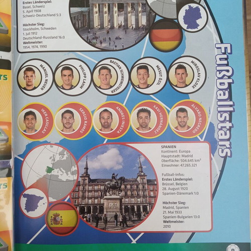 Panini Football Stars World Cup 2014 sticker collection with Messi Neymar