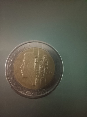Nederland 2 euro coin used, circulated 1999