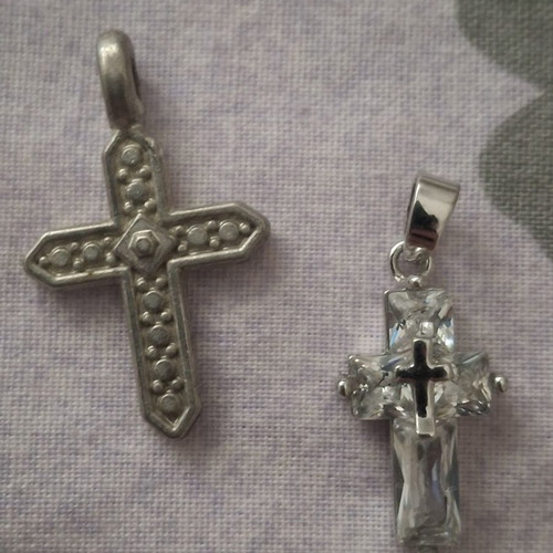 Two small cross pendants