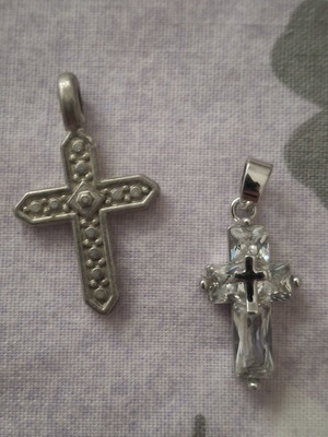 Two small cross pendants