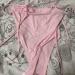 Pink bodysuit with tie straps new