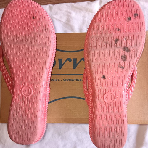Plastic slippers and Voi&Noi sandals used, size 40-41, brown and pink