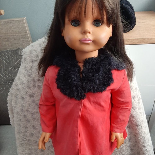 Large collectible doll used, 0.71 meters tall