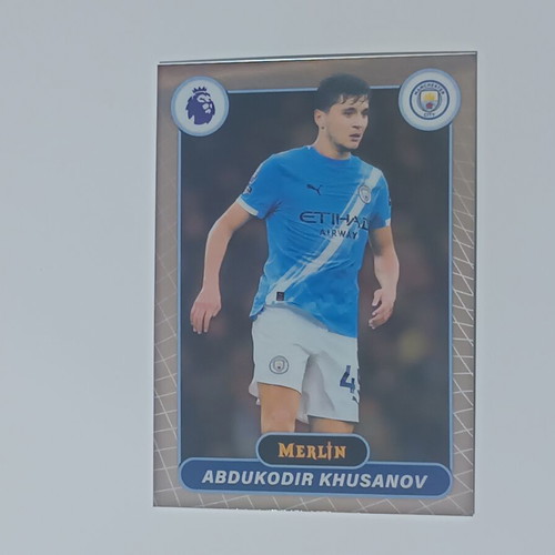 Topps Merlin 2026 Premier League Abdukodir Khusanov #128 card near mint