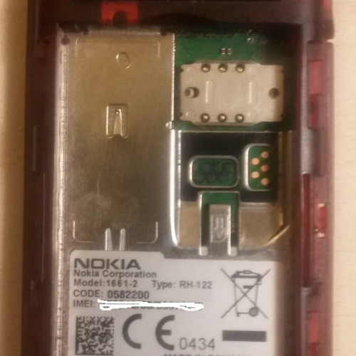 Nokia 1661-2 Rh-122 πλήρως λειτουργικό χωρίς πρόσοψη, μπαταρία και φορτιστή