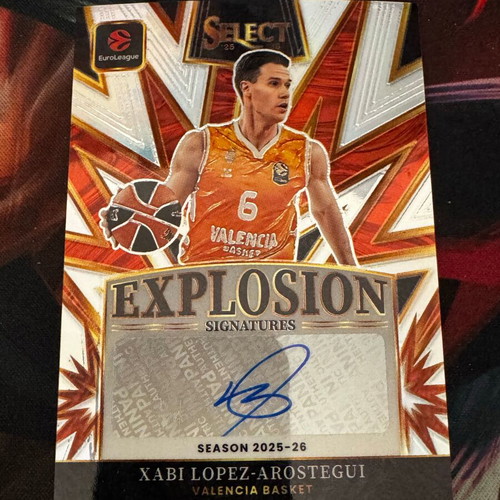2025-26 Panini Select EuroLeague Xabi Lopez Arostegui autograph card