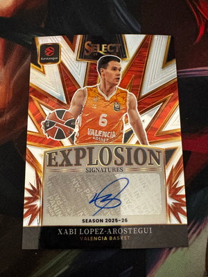 2025-26 Panini Select EuroLeague Xabi Lopez Arostegui autograph card